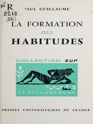 cover image of La formation des habitudes
